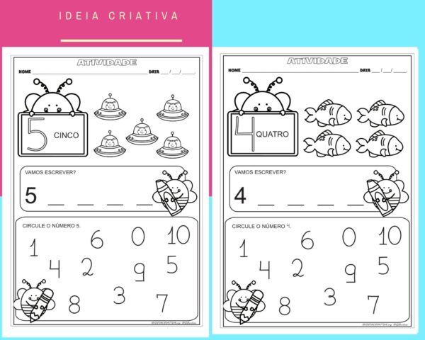Atividades Alfabeto e Numerais Educação Infantil - Imagem 3