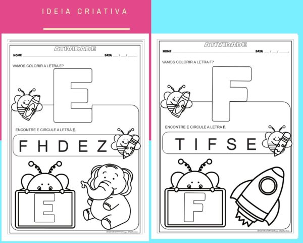 Atividades Alfabeto e Numerais Educação Infantil - Imagem 2