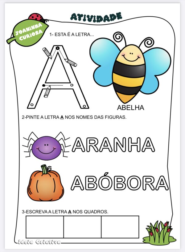 Atividades letras Joaninha Curiosa - Imagem 2