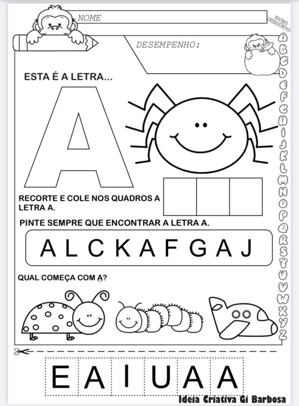 Atividades Conhecendo o Alfabeto - Imagem 2