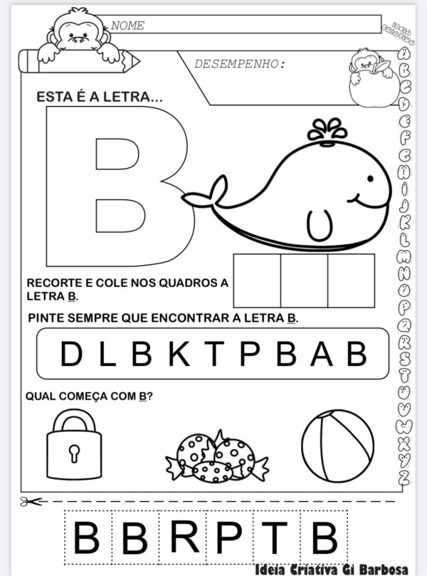 Atividades Conhecendo o Alfabeto - Imagem 3