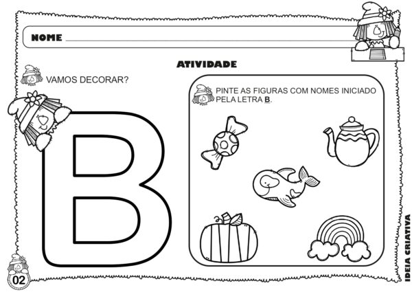 Caderno de Atividades Letras Espantalho Feliz - Imagem 3