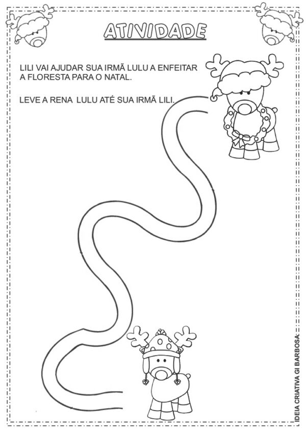 Caderno de Atividades Natal Reninha Lili - Imagem 4