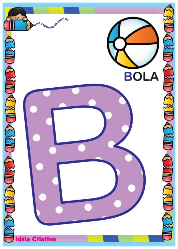 Alfabeto ilustrado lápis na mão - Imagem 3