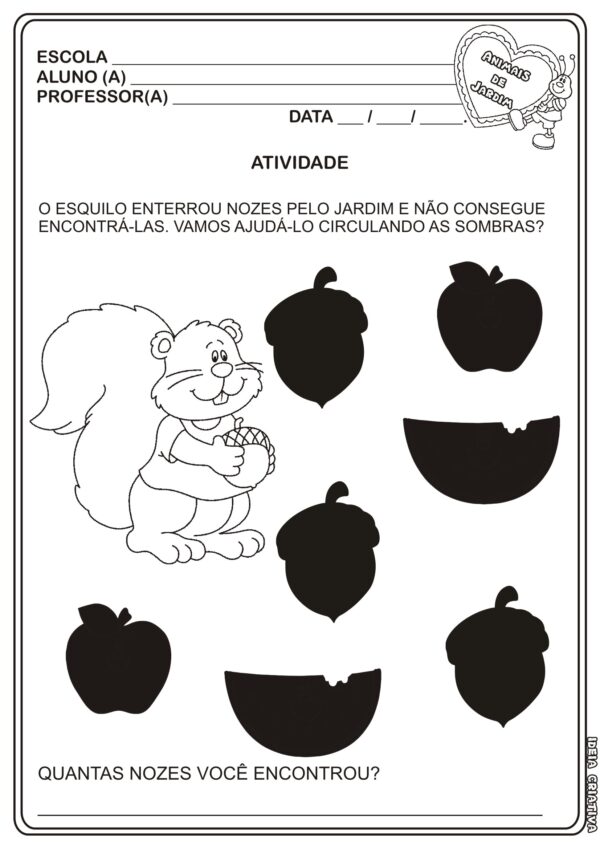 Atividades Educação Infantil Animais de jardim - Imagem 4