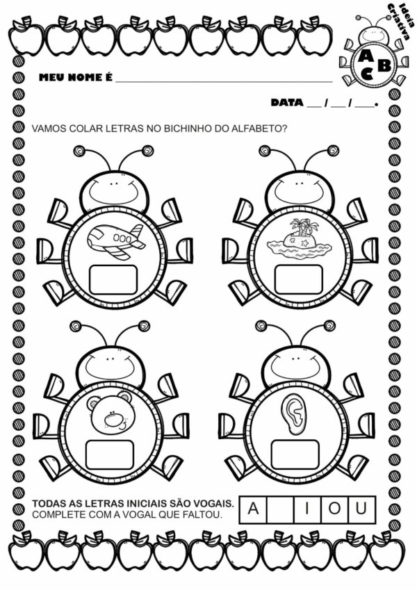 Caderno de Atividades Bichinho do Alfabeto - Imagem 3