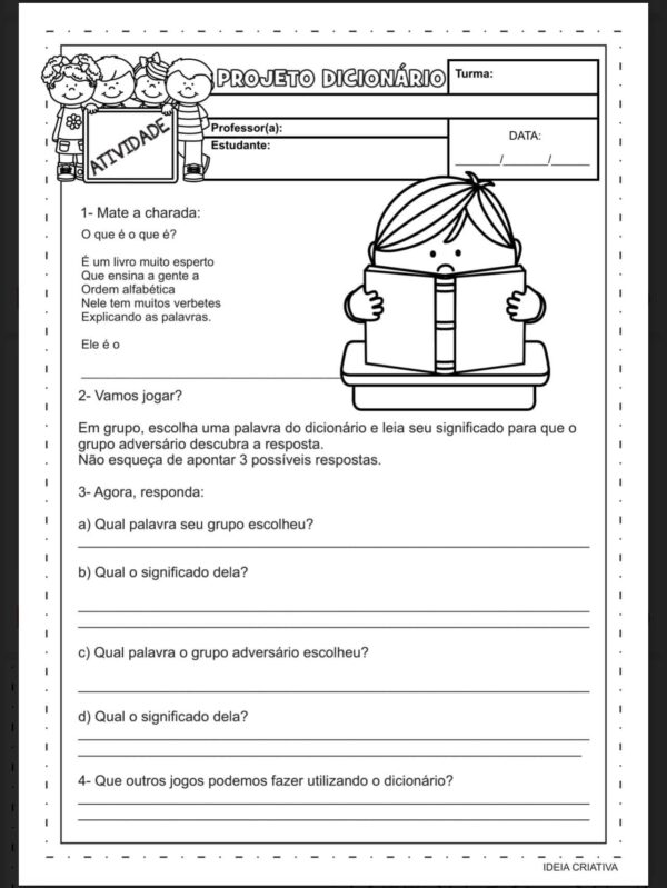 Caderno de Atividades Dicionário - Imagem 4