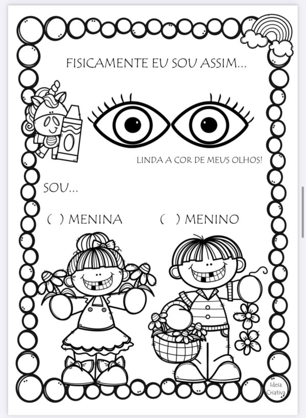 Caderno de atividades identidade e autonomia UM POUCO DE MIM - Imagem 2