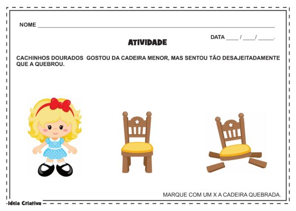 Kit Atividades Cachinhos Dourados os 3 Ursos - Imagem 4