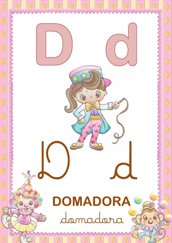 Alfabeto Ilustrado Tema Circo Doce - Imagem 5