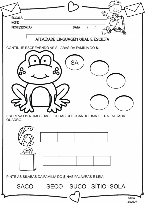 Atividade Correio das sílabas