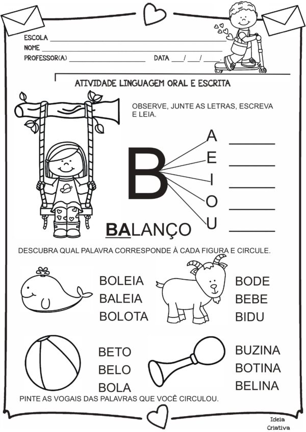 Atividade Correio das sílabas