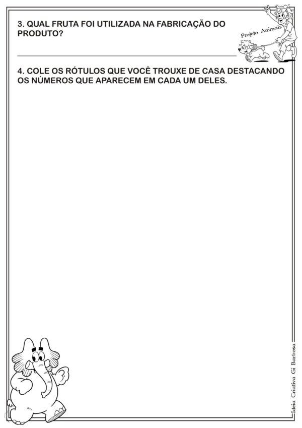 Caderno de Atividades 1° Ano Projeto Animais - Imagem 4