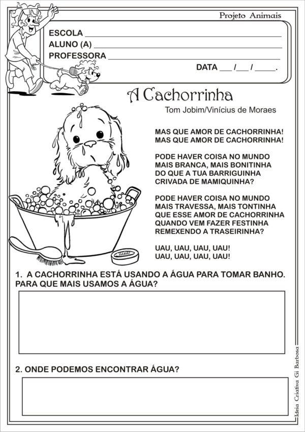 Caderno de Atividades 1° Ano Projeto Animais - Imagem 5