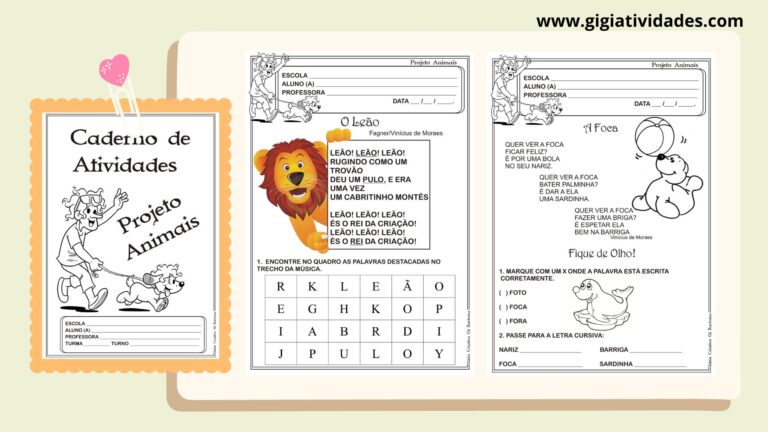 caderno de atividades 1° ano