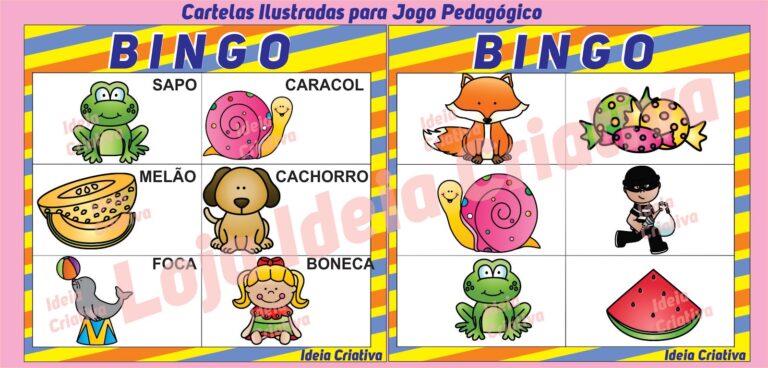 Jogo Pedagógico Bingo de Sons Iniciais